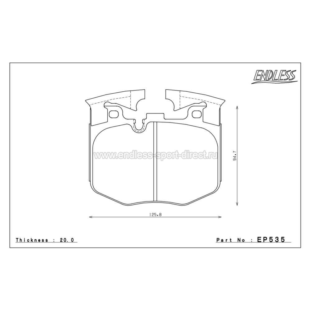 ENDLESS EP535MX72 Pads I MX72 front for TOYOTA Supra スープラA90 I